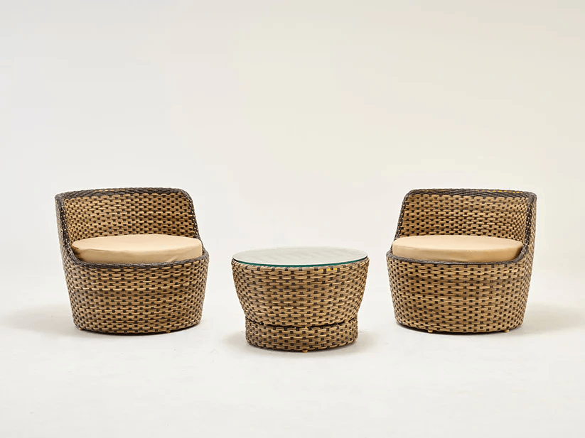 Eden (3 Chairs with Center Table)